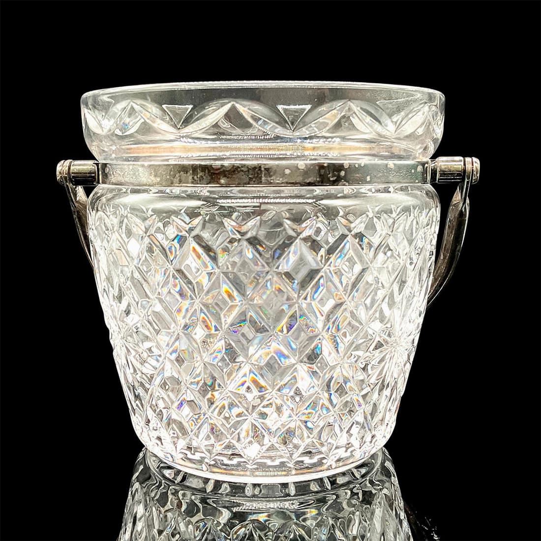 Waterford Crystal Ice Bucket With Silverplated Handle Auction