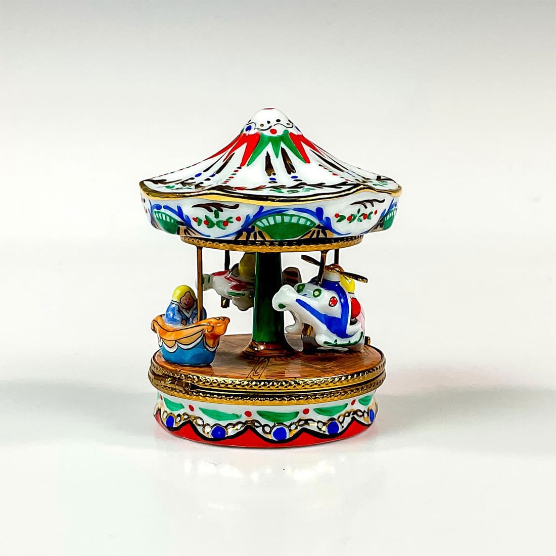 Limoges La Gloriette Porcelain Charm Box, Carousel (1 of 3)