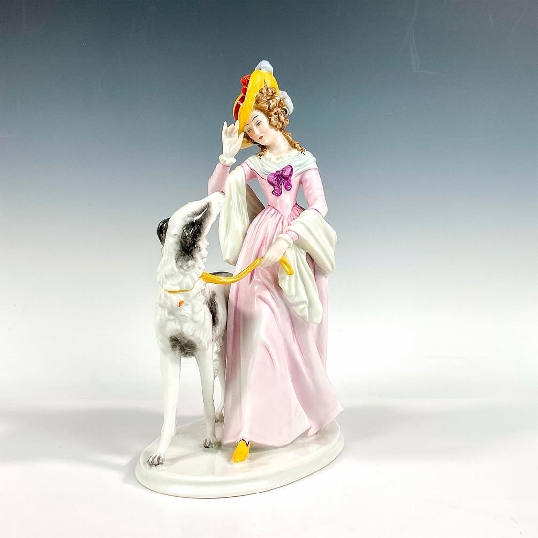 Rosenthal Porcelain Figurine, Dame Mit Russischem Windhund (1 of 3)