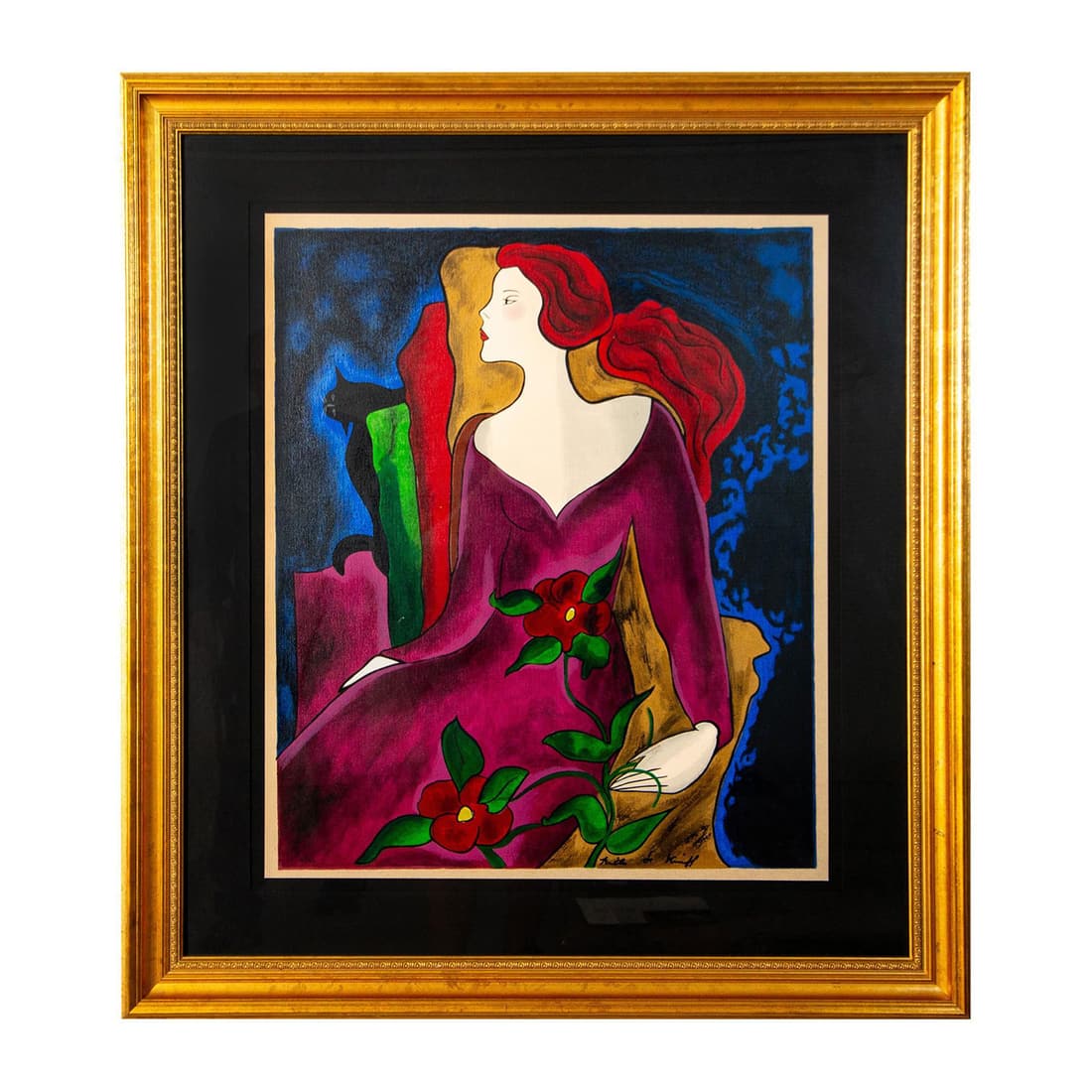 Linda Le Kinff (French b. 1949) Color Serigraph on Paper (1 of 6)