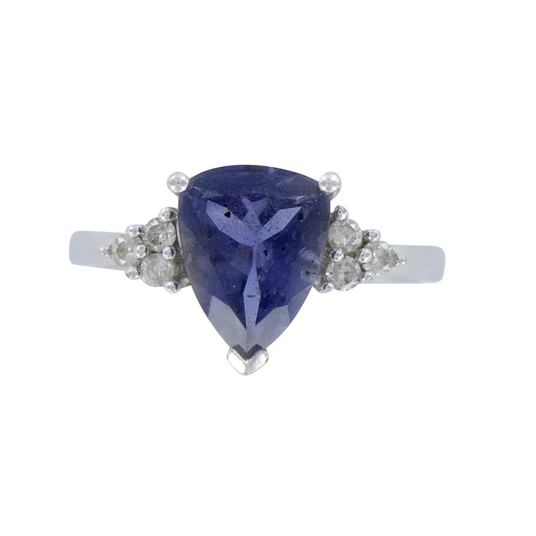 14K White Gold Diamonds and Amethyst Ring (1 of 6)
