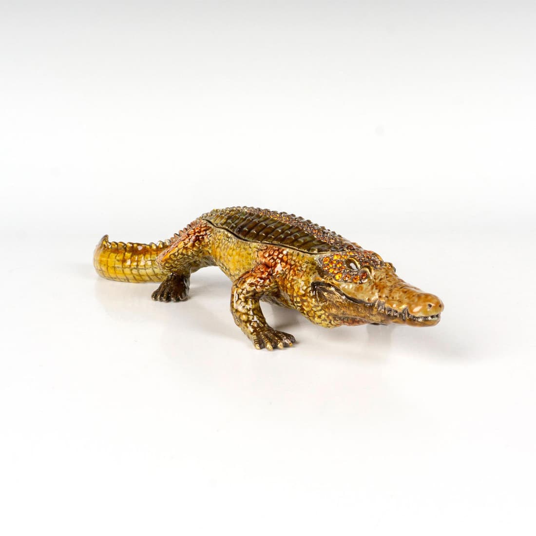 Bejeweled Figural Crocodile Decorative Box (1 of 5)