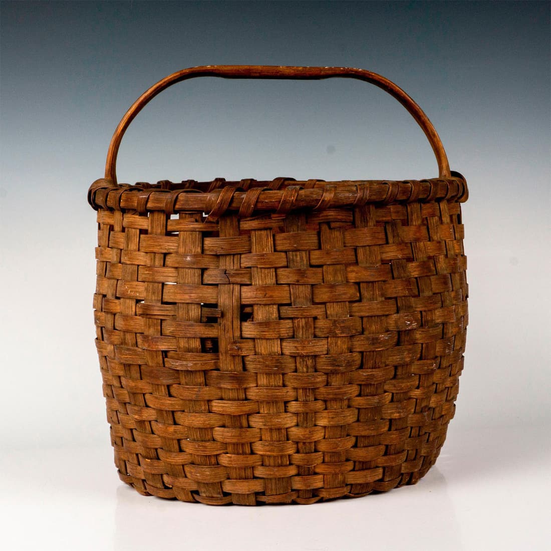 Antique Woven Handled Basket (1 of 3)