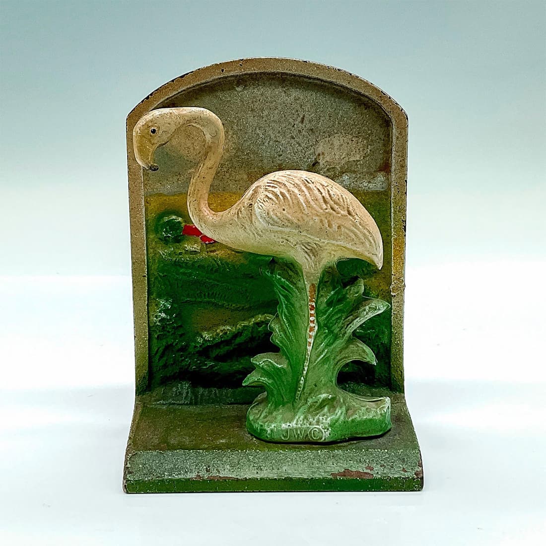 Vintage J.W. Co Bronze Flamingo Bookend (1 of 3)