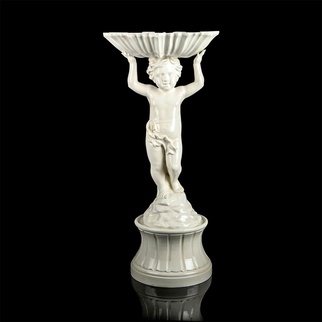 Vintage Italian Cherub Bird Bath and Base (1 of 4)