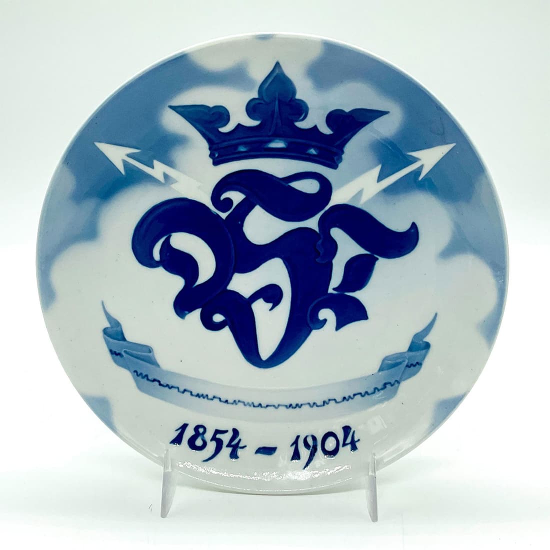 Bing and Grondahl Plate, Telegraphs' Golden Jubilee (1 of 2)