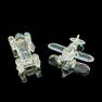 2pc Swarovski Silver Crystal Figures, Automobile + Aeroplane