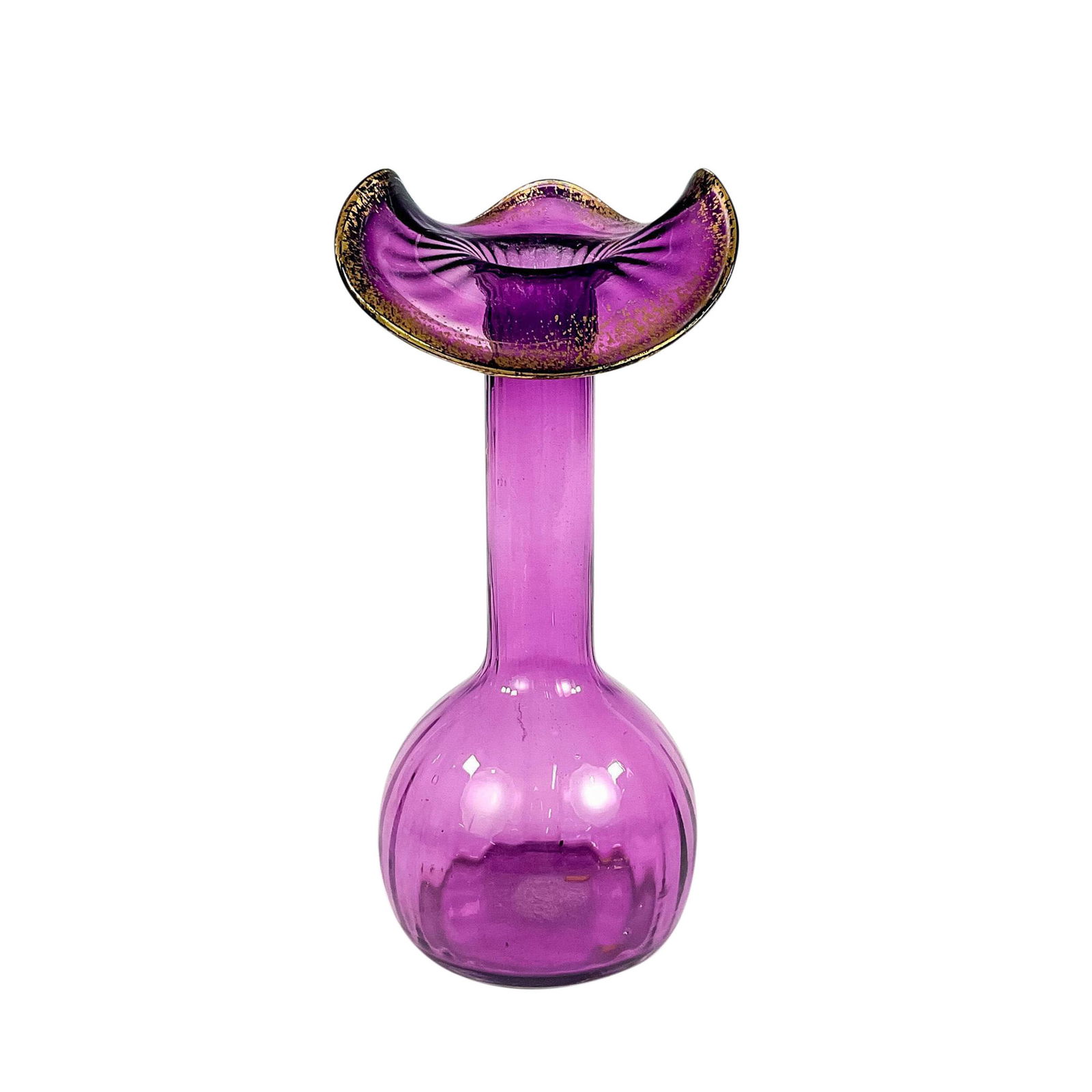 Antique French Style Glass Jack In The Pulpit Bud Vase (1 of 3)