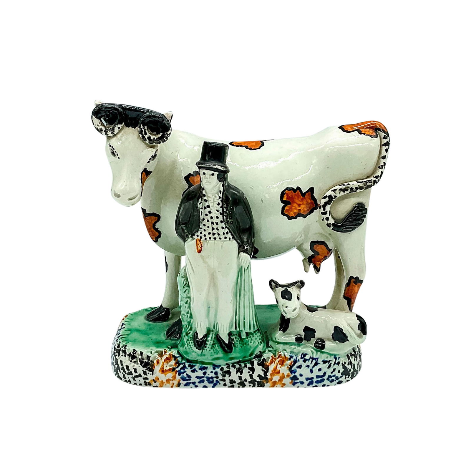 Griselda and John Lewis Prattware Cow Figurine (1 of 3)