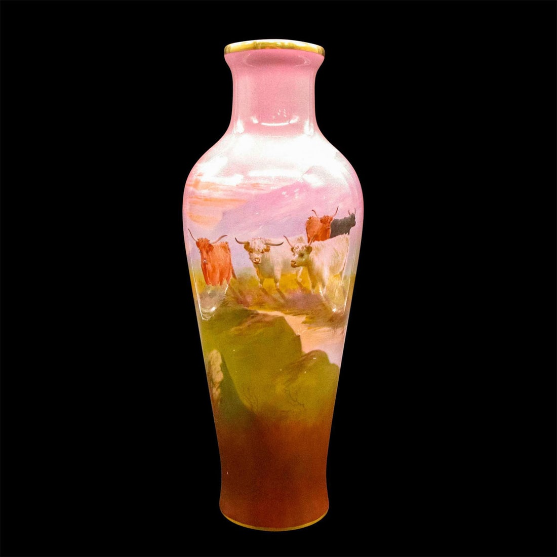 Royal Doulton Vase, Pastoral Scene Auction