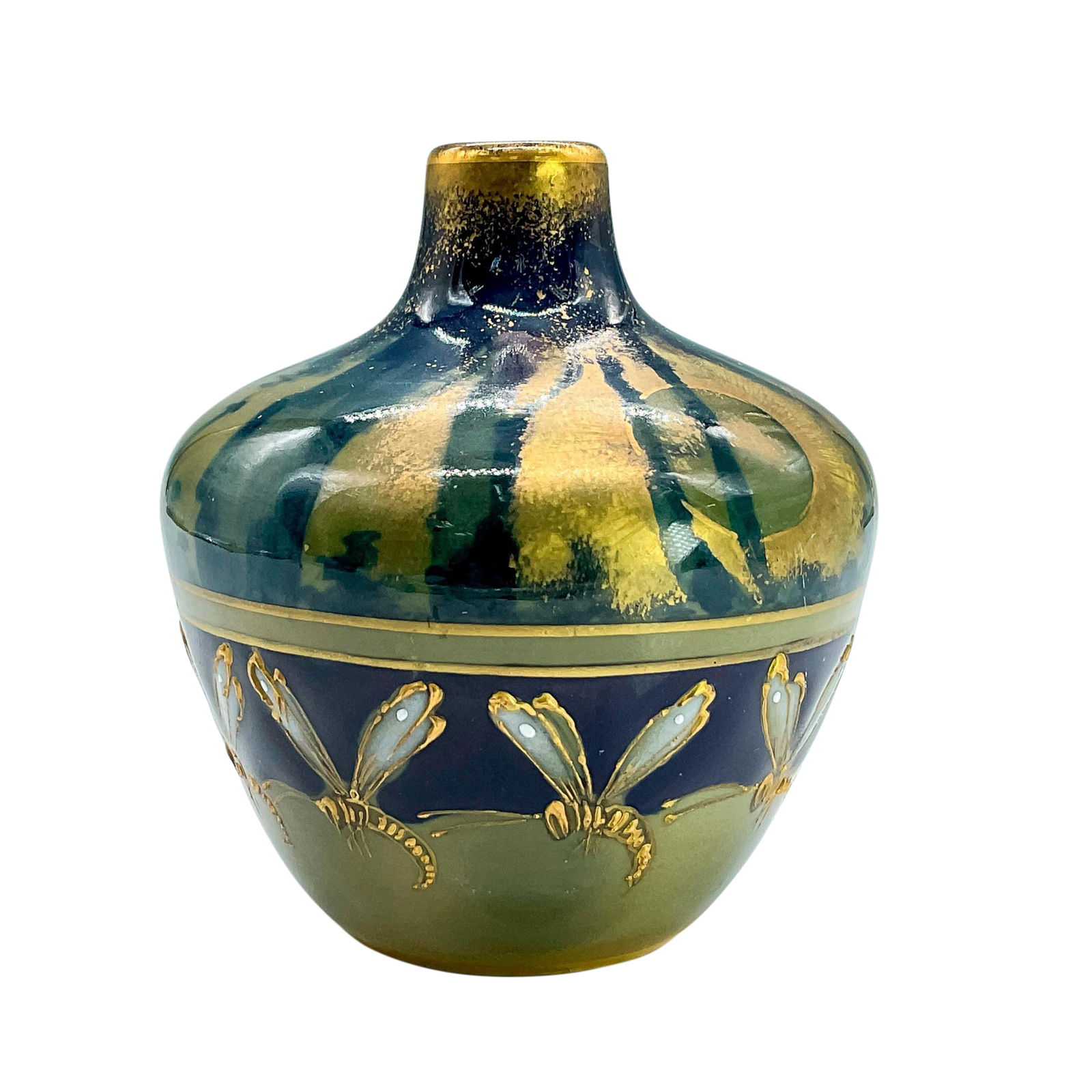 Turn-Teplitz Bohemia Porcelain Bud Vase, Wasps (1 of 3)