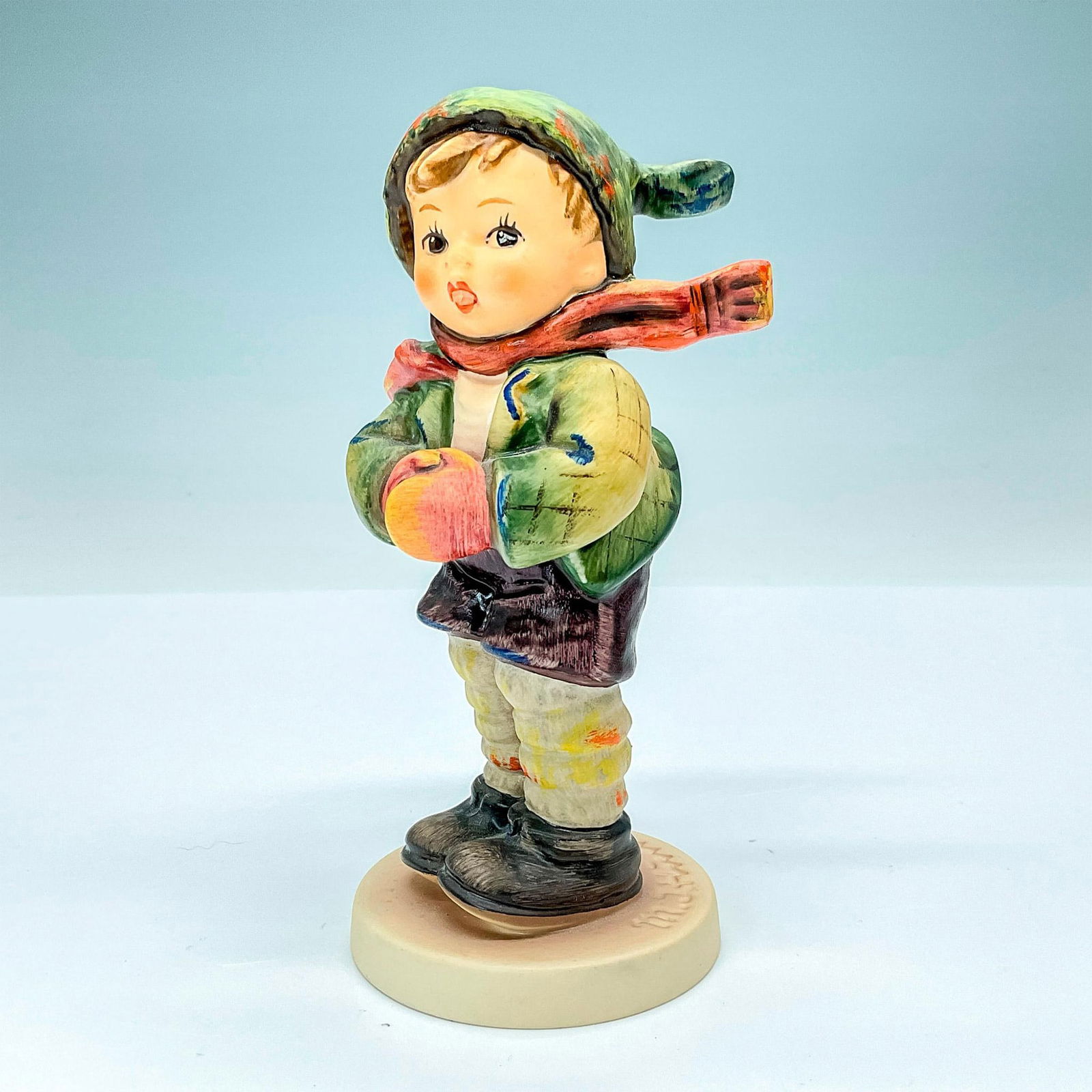 Goebel Porcelain Figurine, It's Cold: Matte porcelain, hand painted. Exclusive special edition No. 6 It's Cold Figurine for Goebel Collectors' Club members. M. I. Hummel inscribed on base. Goebel backstamp. #goebel #hummel #figurine Issue