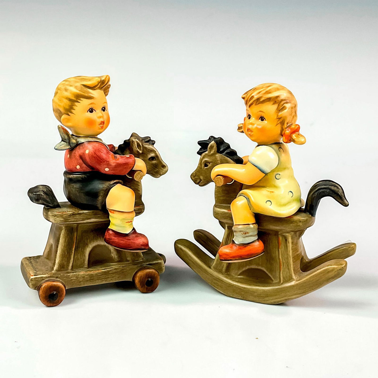 2pc Goebel Hummel Figurine, Riding and Cowboy (1 of 3)