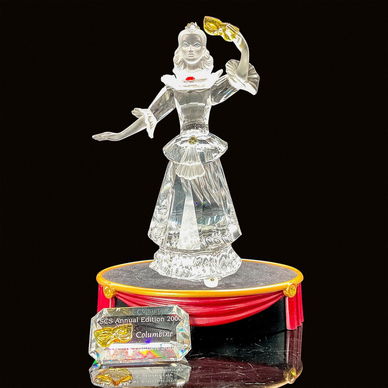 Swarovski Crystal Figurine Columbine with Base, Name (1 of 3)