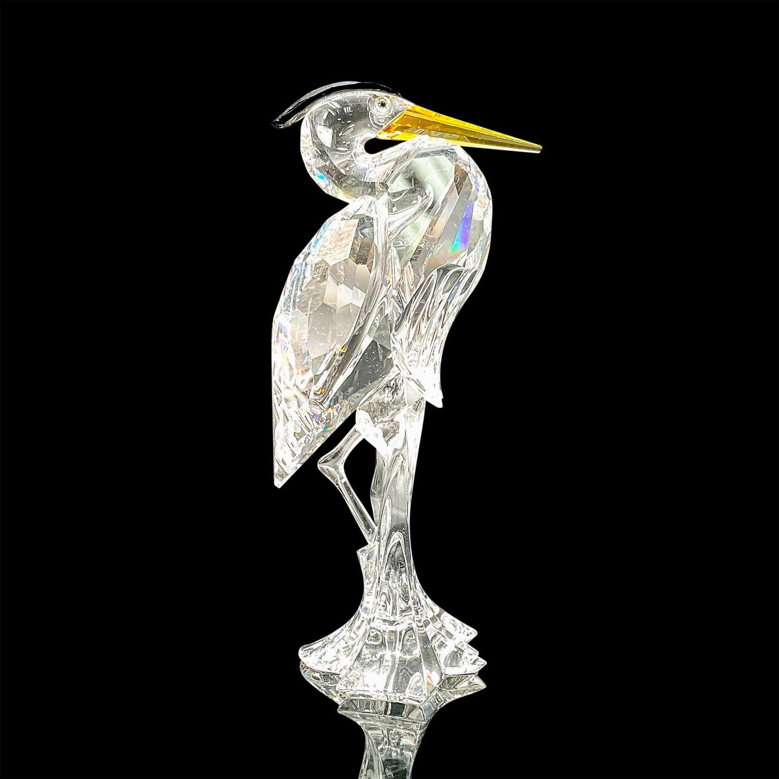 Swarovski Crystal Figurine Silver Heron (1 of 3)