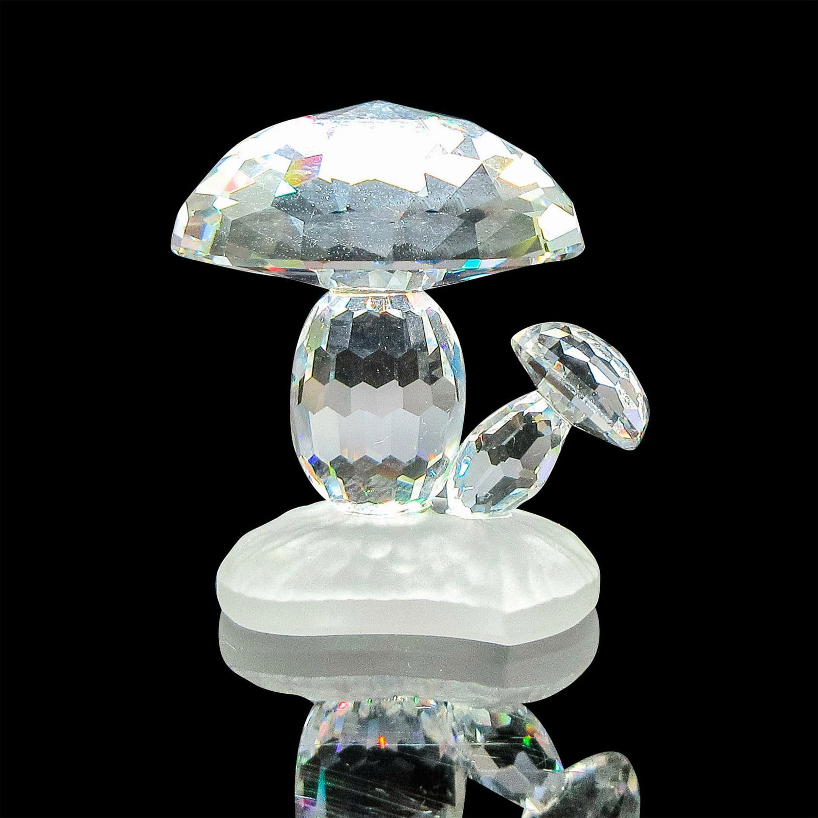 Swarovski Silver Crystal Figurine, Mushrooms (1 of 4)