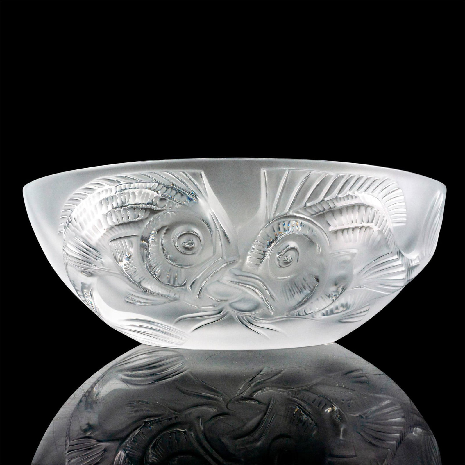 Lalique Crystal Double Fishbowl, Kuta (1 of 3)