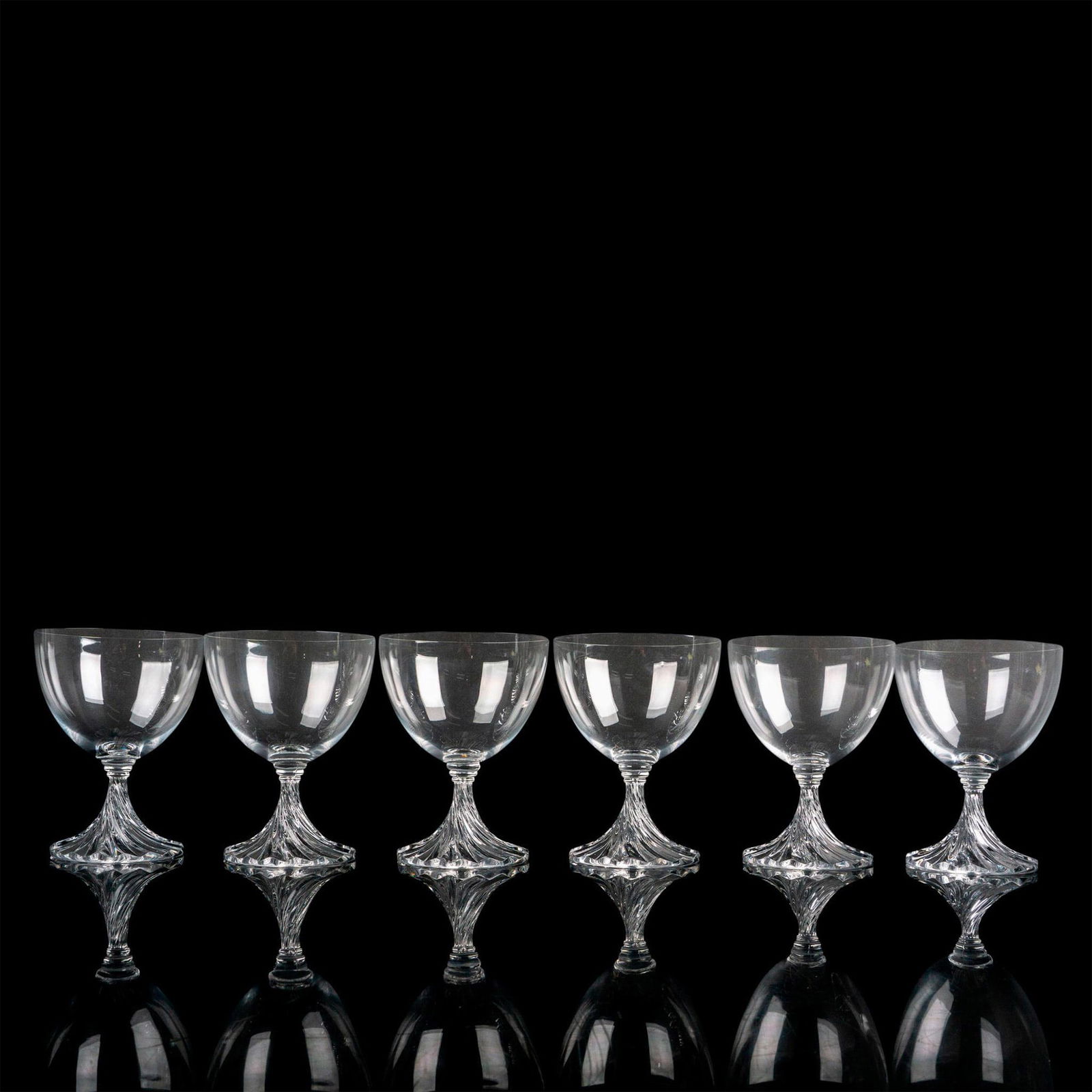 6pc Lalique Glass Water Goblets, Rambouillet (1 of 3)