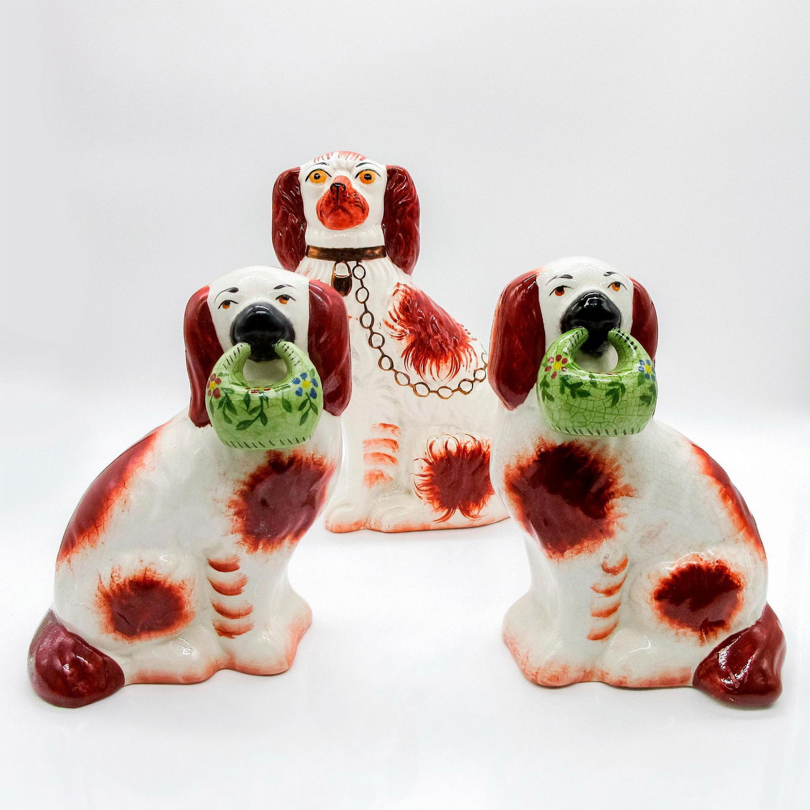 3pc Kent Staffordshire Ware Dog Figures (1 of 10)
