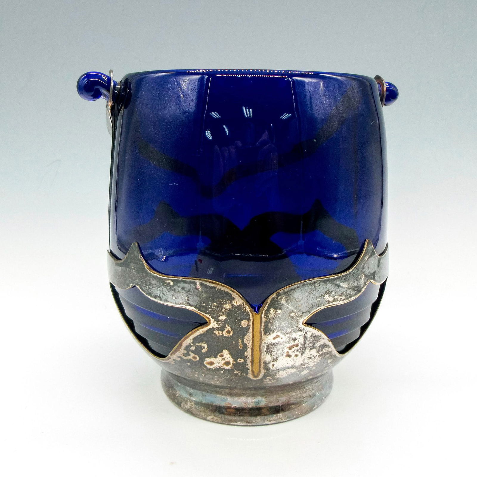 Vintage Viking Cobalt Blue Glass Ice Bucket (1 of 3)