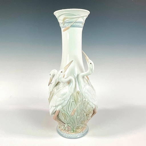 Heron's Realm Vase 1006881 Lladro Porcelain