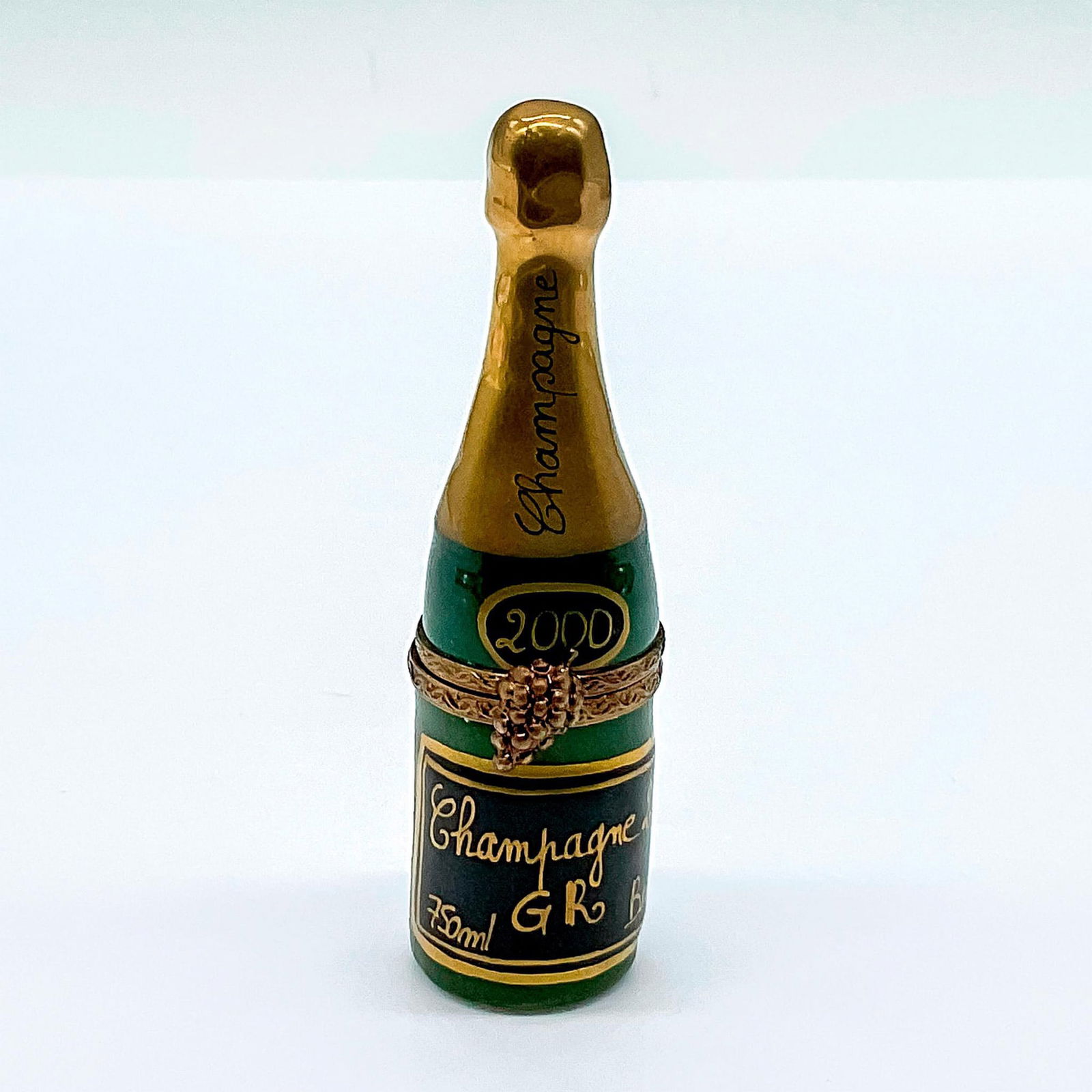 Limoges GR Porcelain Champagne Bottle Box (1 of 3)