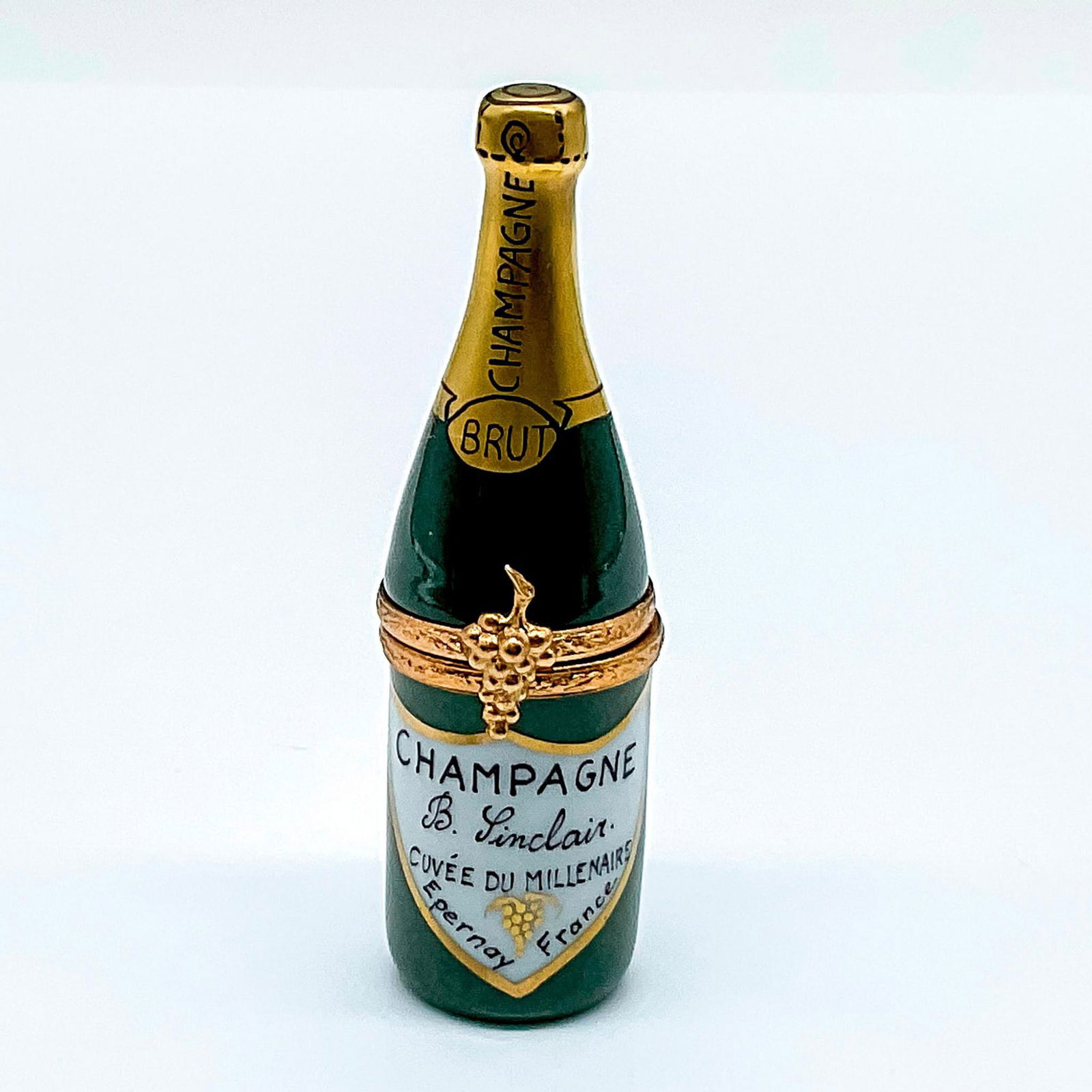 Limoges Porcelain Champagne Bottle Box (1 of 3)