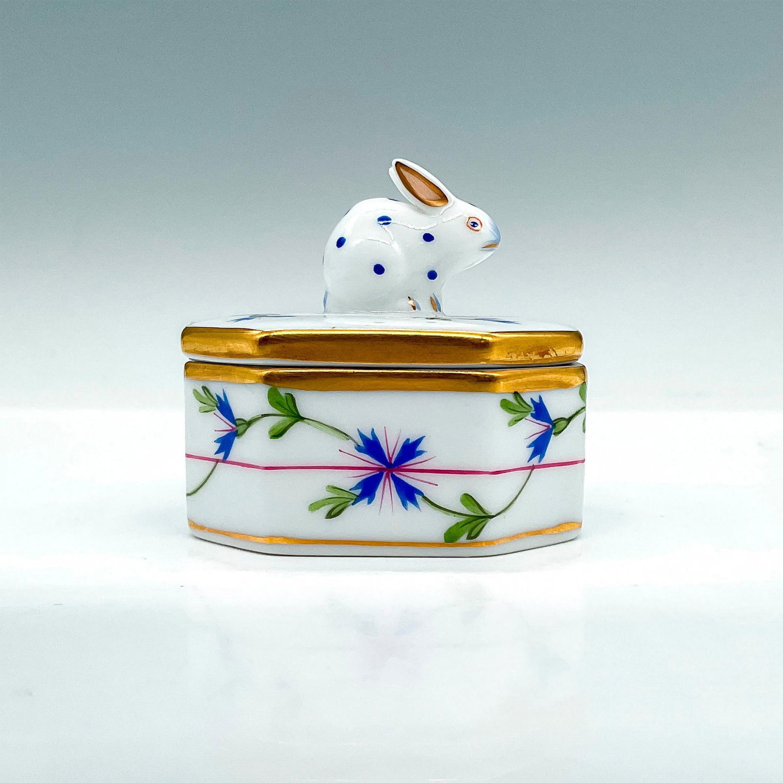 Herend Porcelain Fancy Box, Petite Blue Garland (1 of 3)