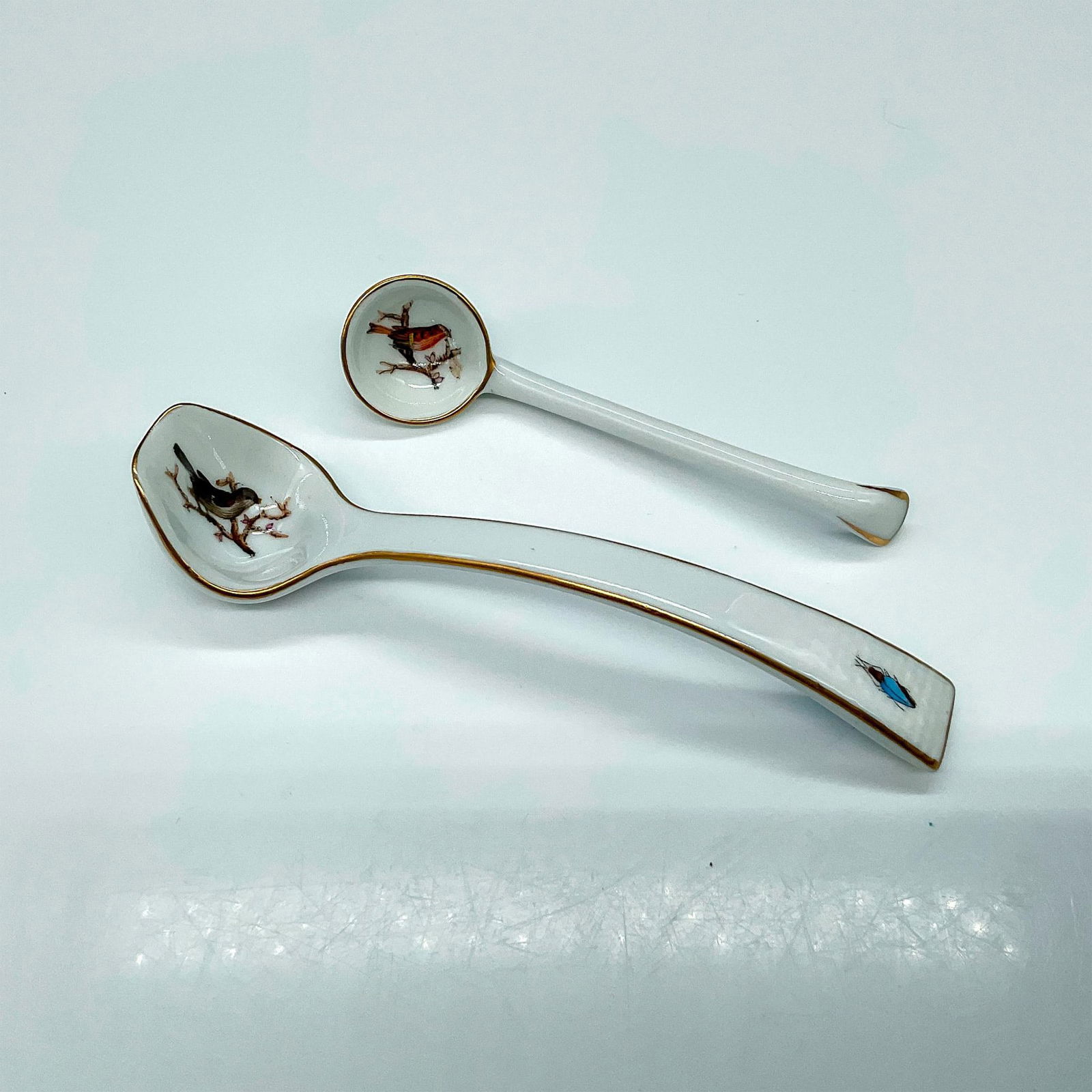 2pc Herend Porcelain Spoons, Rothschild Bird (1 of 2)
