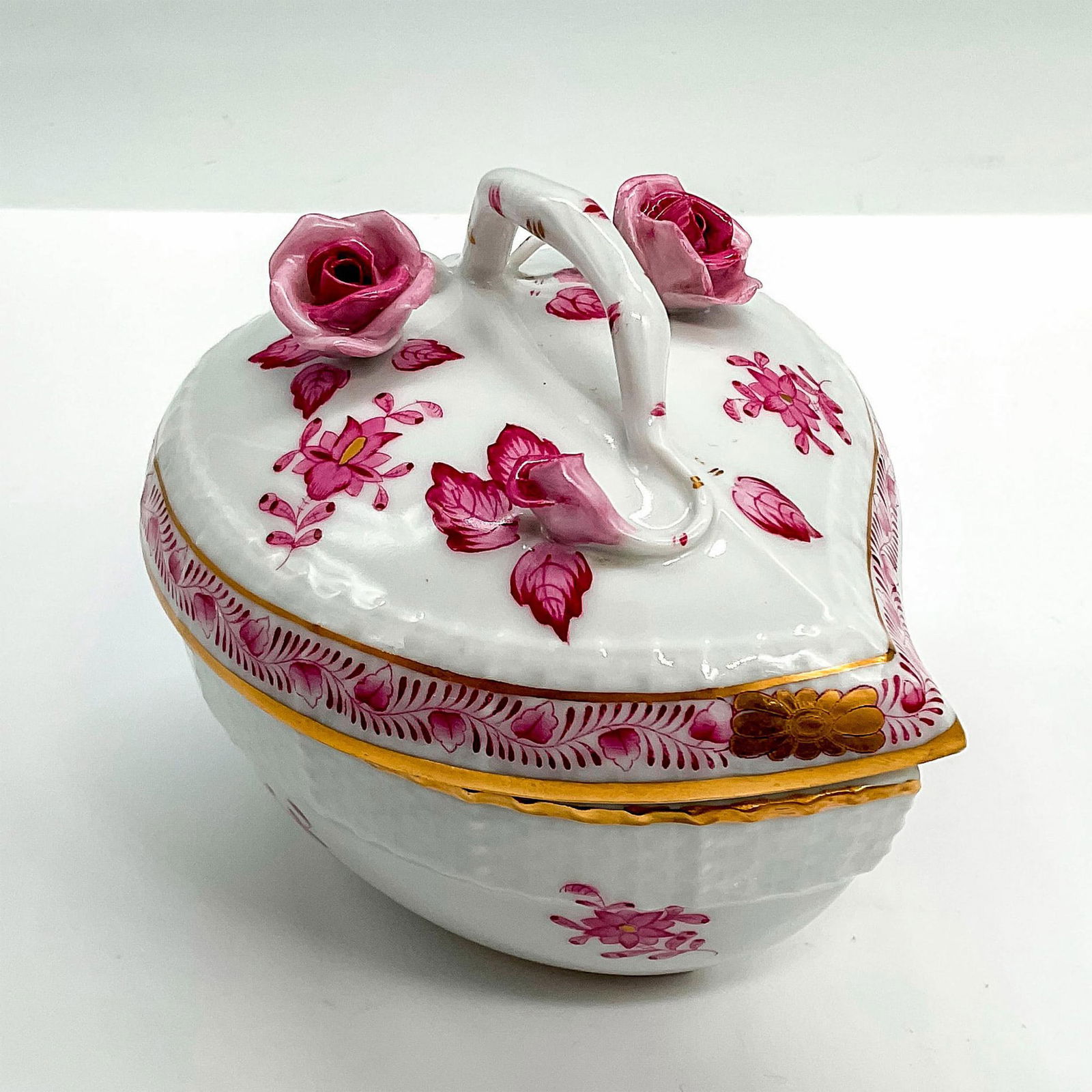 Herend Hungary Porcelain Bonbonniere Dish with Lid (1 of 4)