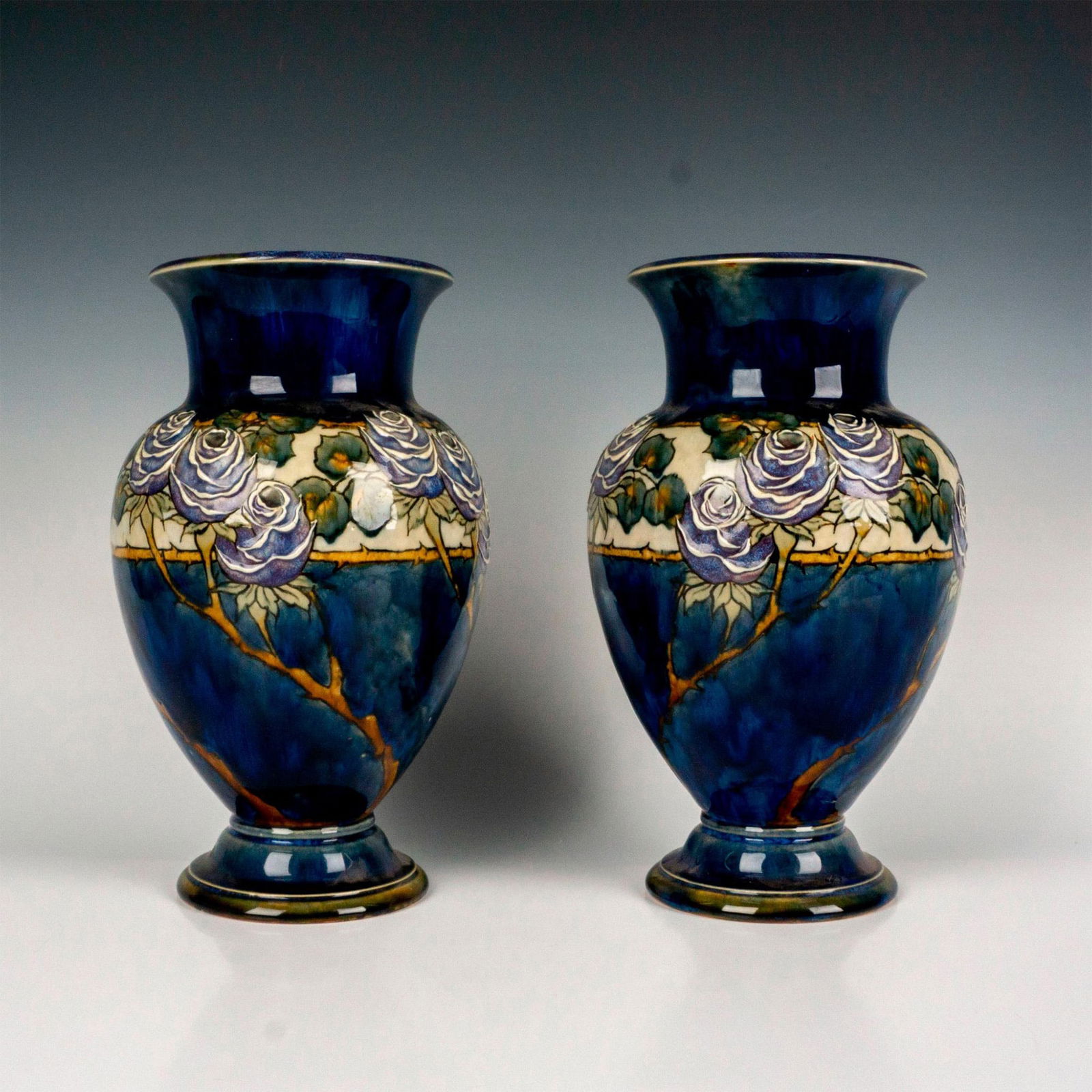 Pair of Royal Doulton Eliza Simmance Stoneware Vases (1 of 4)