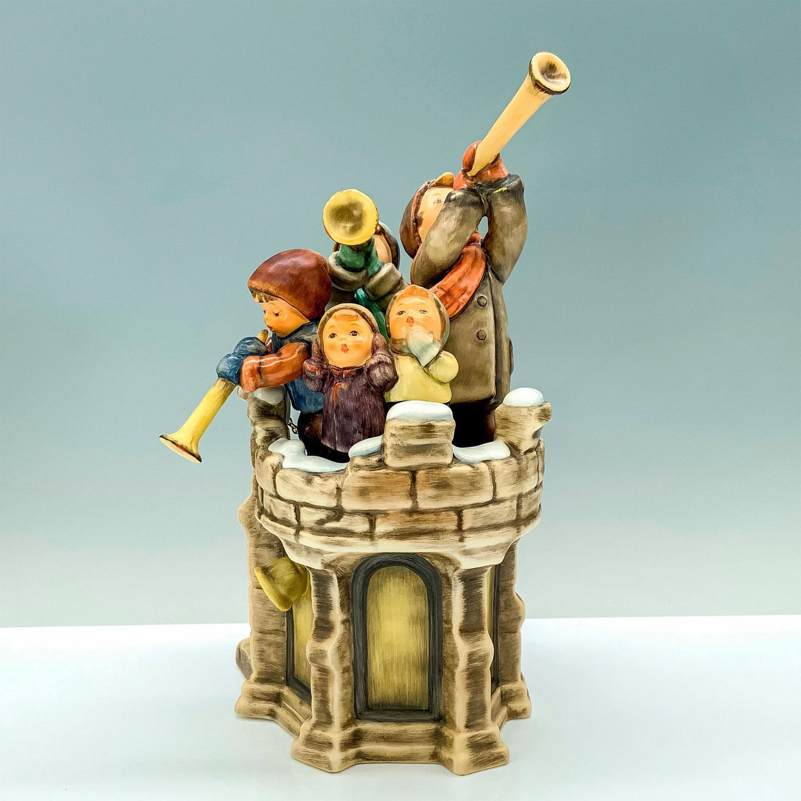 Goebel Hummel Signed Porcelain Figurine, Fanfare and Base (1 of 4)