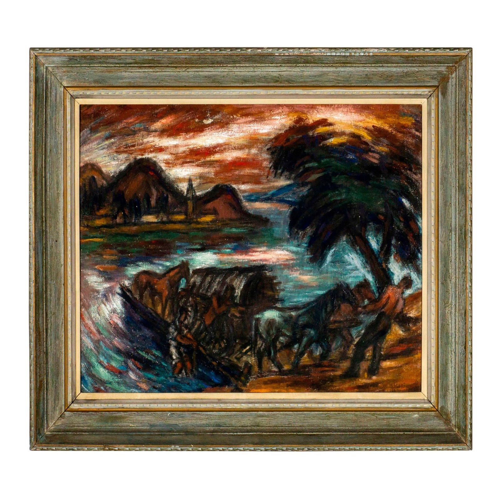 Mino Maccari (Italian, 1898-1989) Oil Painting on Canvas (1 of 7)