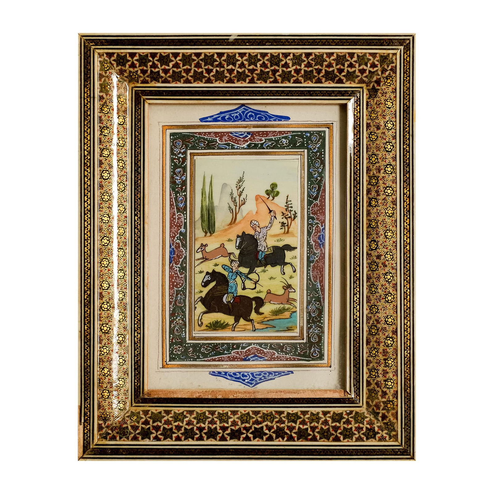 Middle Eastern Style Painting with Khatam Frame (1 of 4)