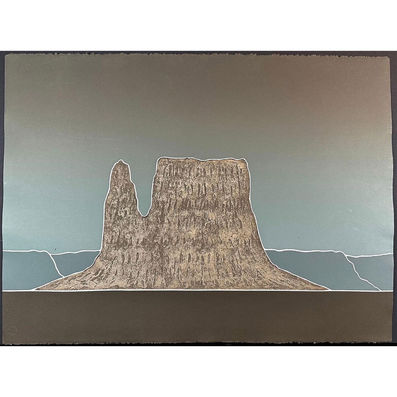 Peter Keefer (American) 1933 Serigraph Castle Rock signed (1 of 3)