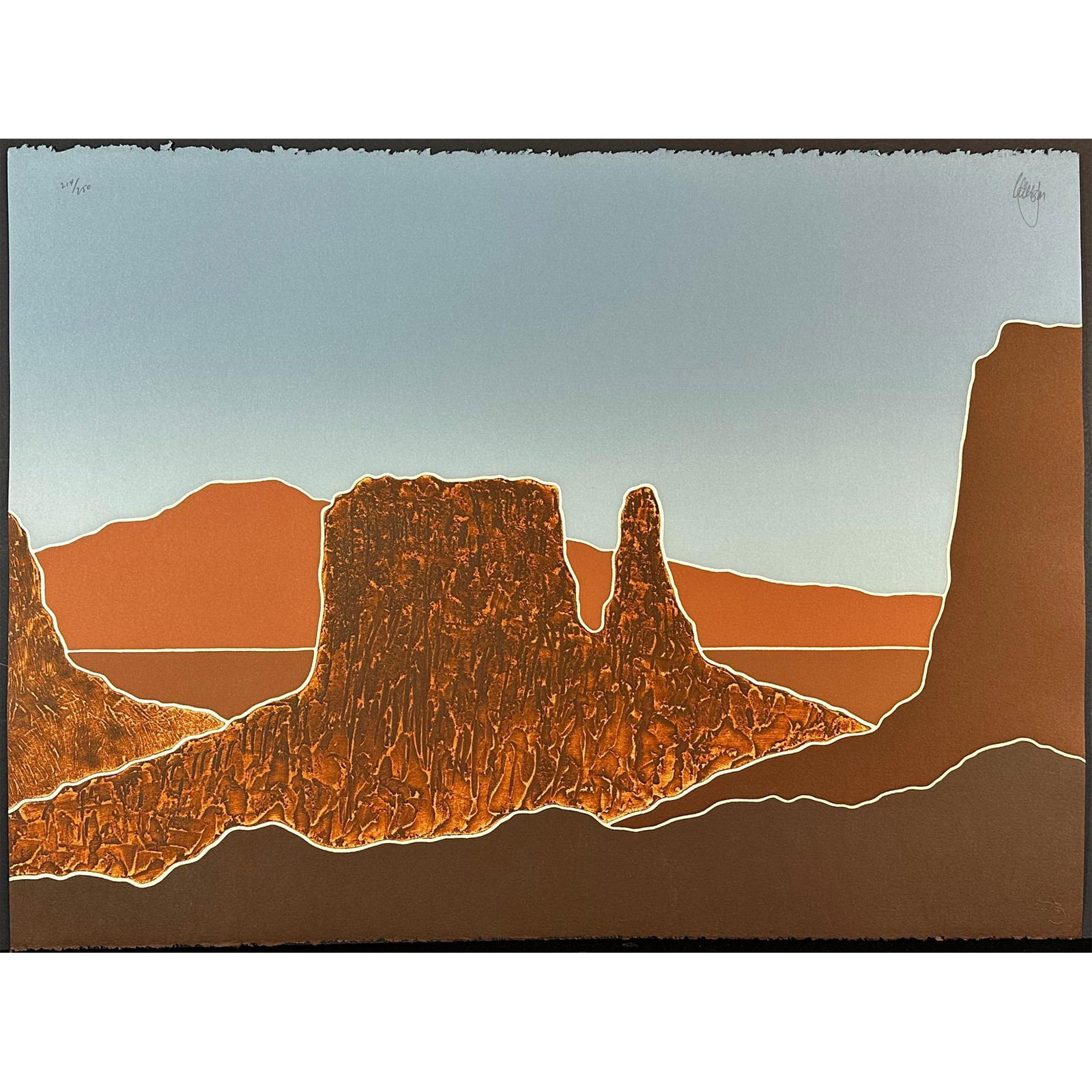 Peter Keefer (American) 1933 Serigraph Mesa Petaca signed (1 of 3)
