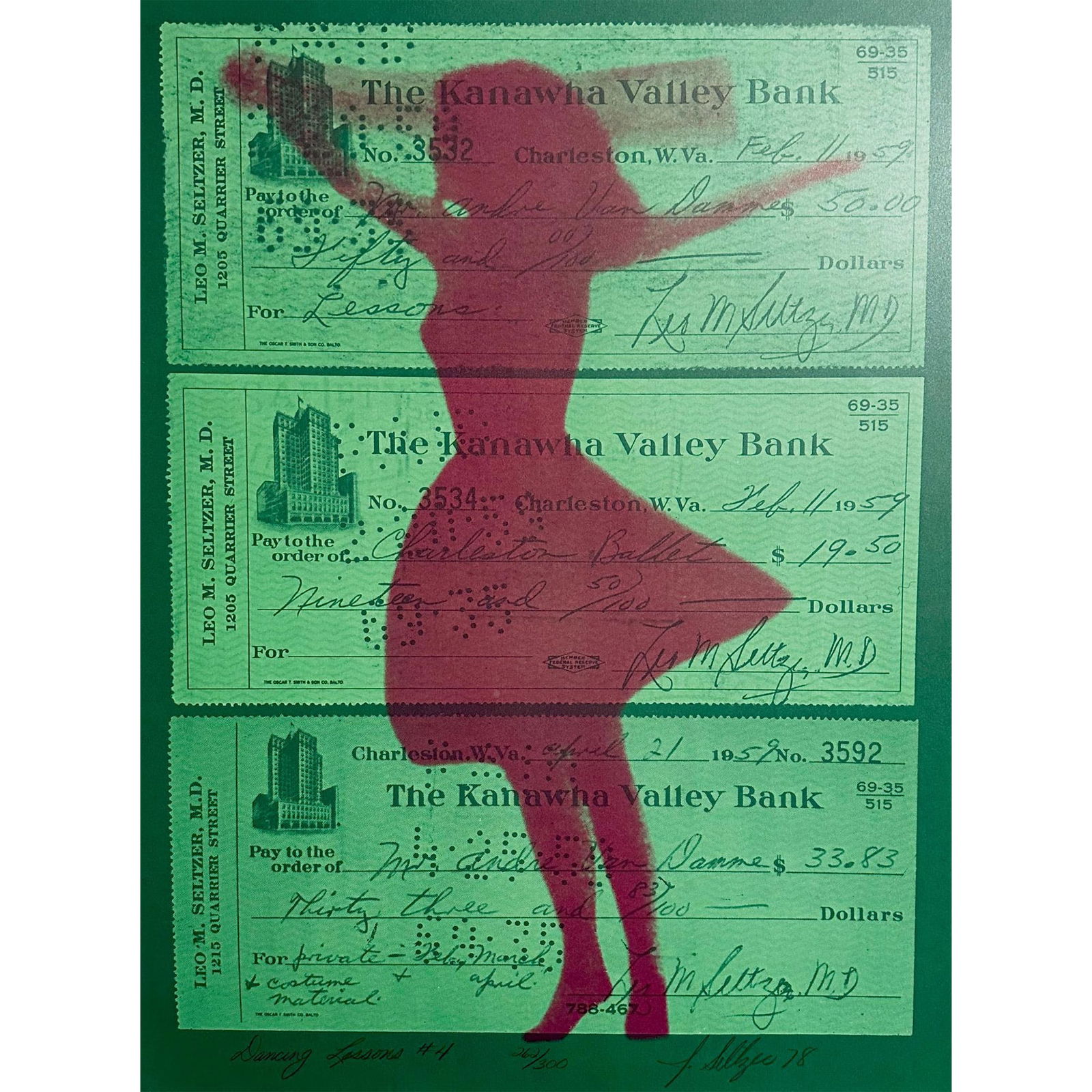 Joanne Seltzer (American) 1946 Dance Lesson #4 (1 of 3)