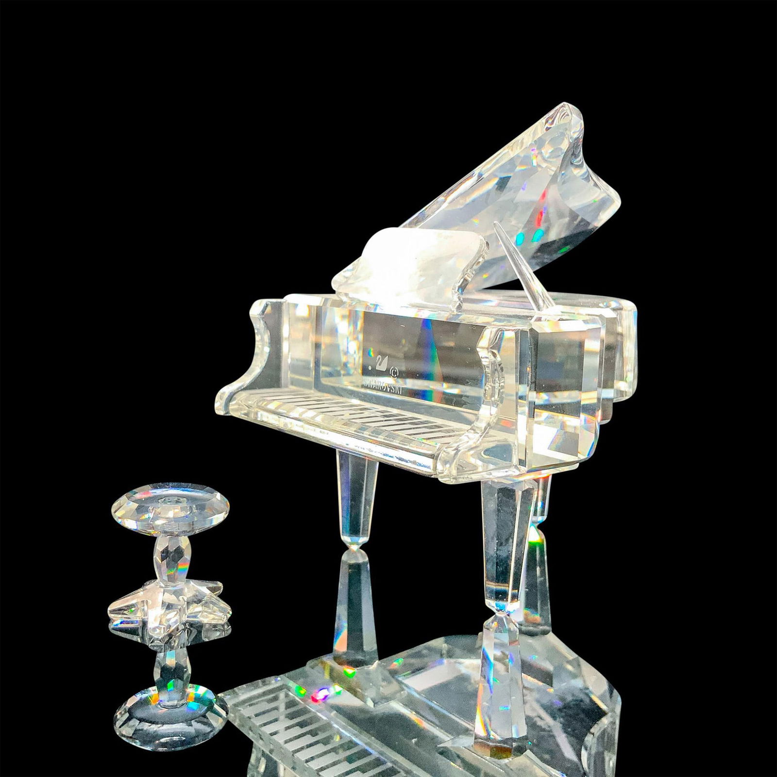 Swarovski Crystal Figurine, Grand Piano with Stool (1 of 4)
