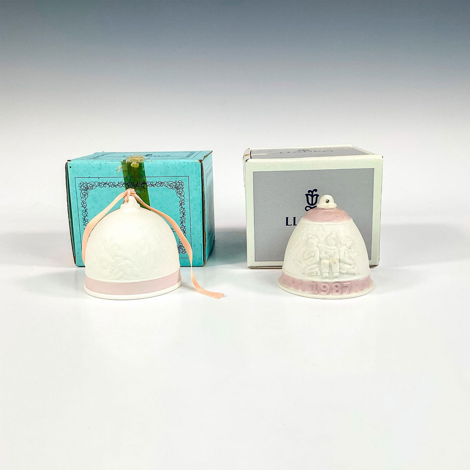 2pc Lladro Porcelain Bells, Christmas Bell, Spring Bell (1 of 3)
