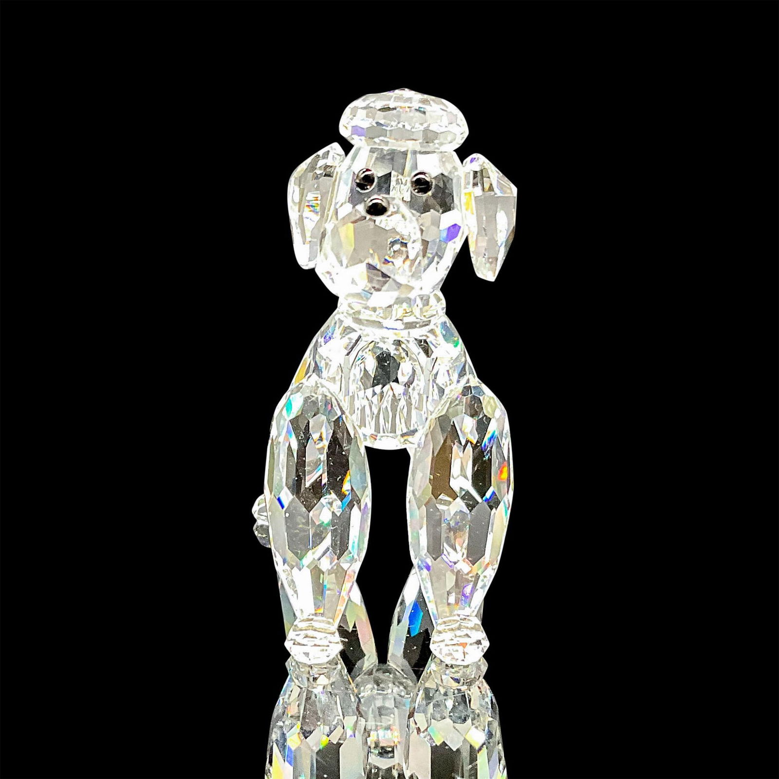 Swarovski Silver Crystal Figurine, Standing Poodle (1 of 4)