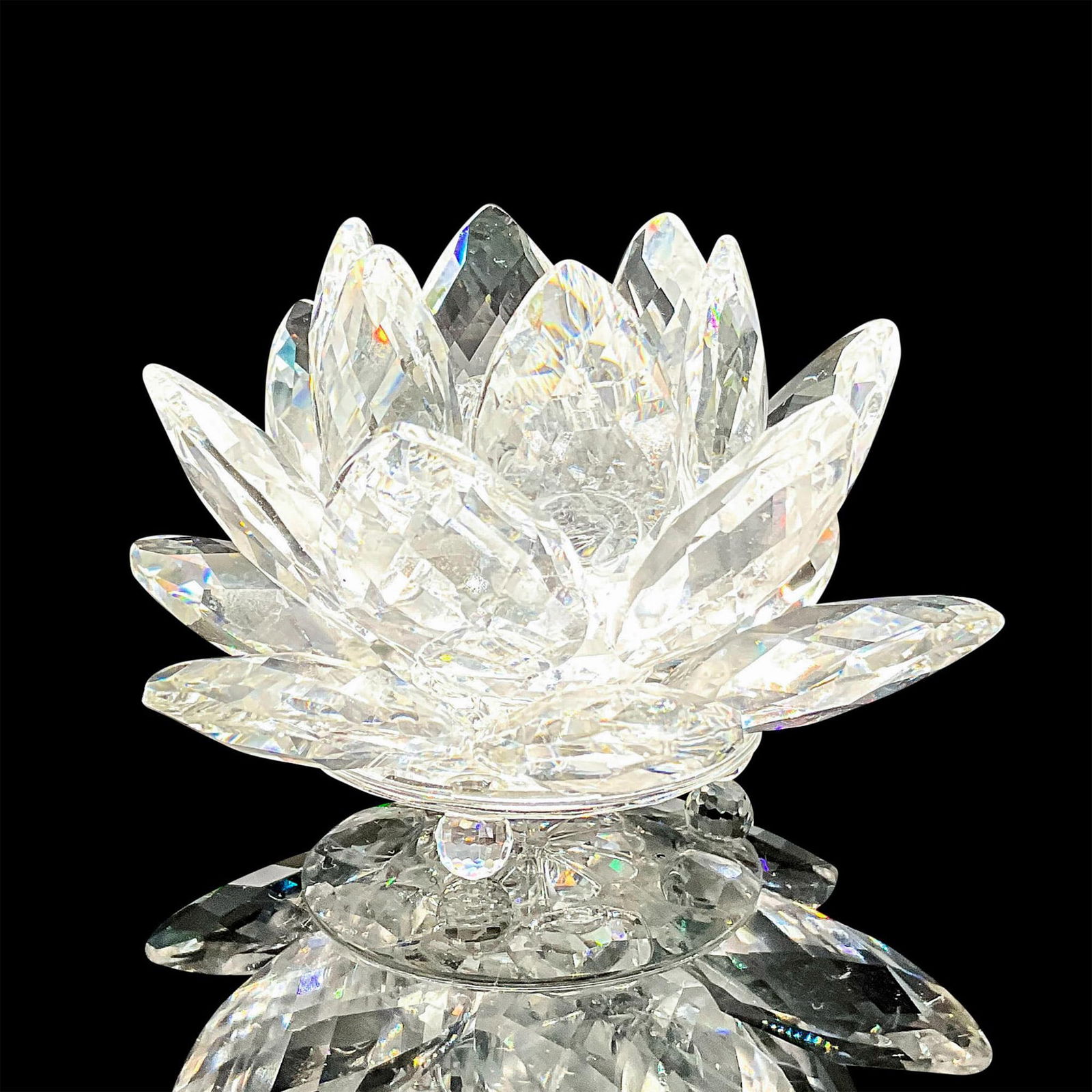 Swarovski Silver Crystal Candleholder, Waterlily (1 of 3)