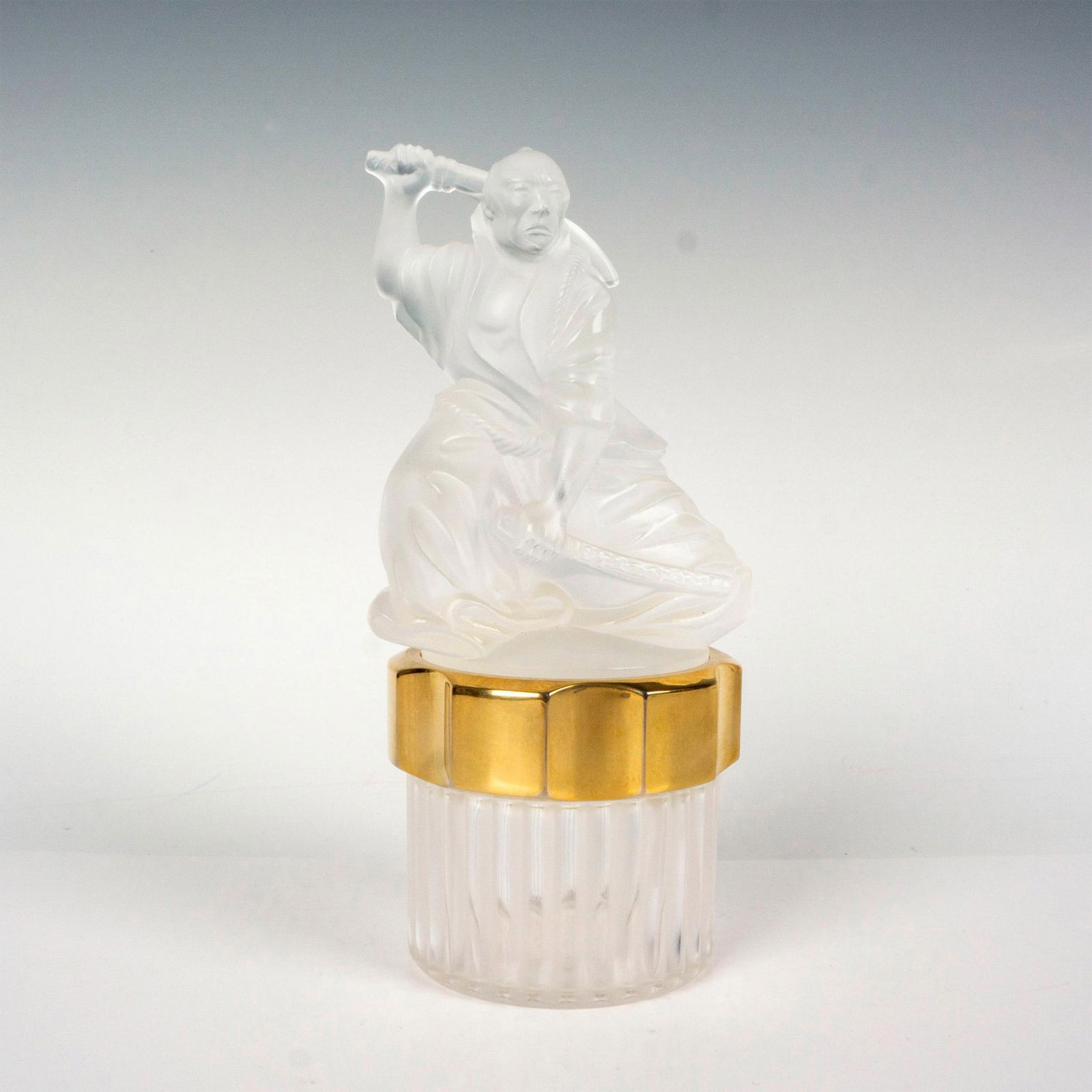Lalique Crystal Perfume Bottle Empty, Samurai (1 of 3)
