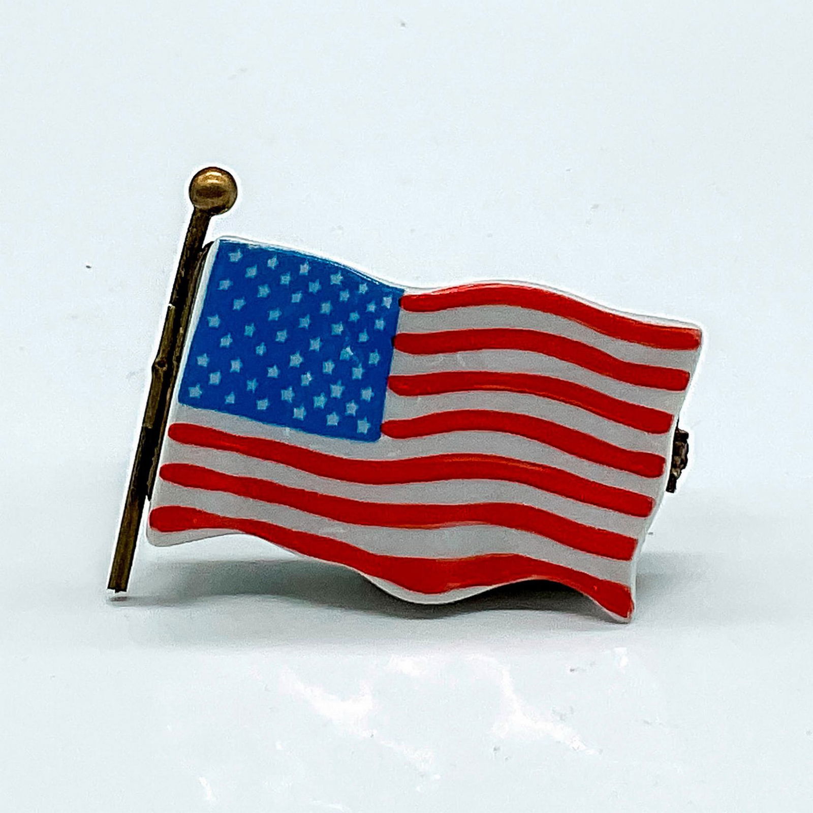 Limoges Porcelain American Flag Charm Box (1 of 4)