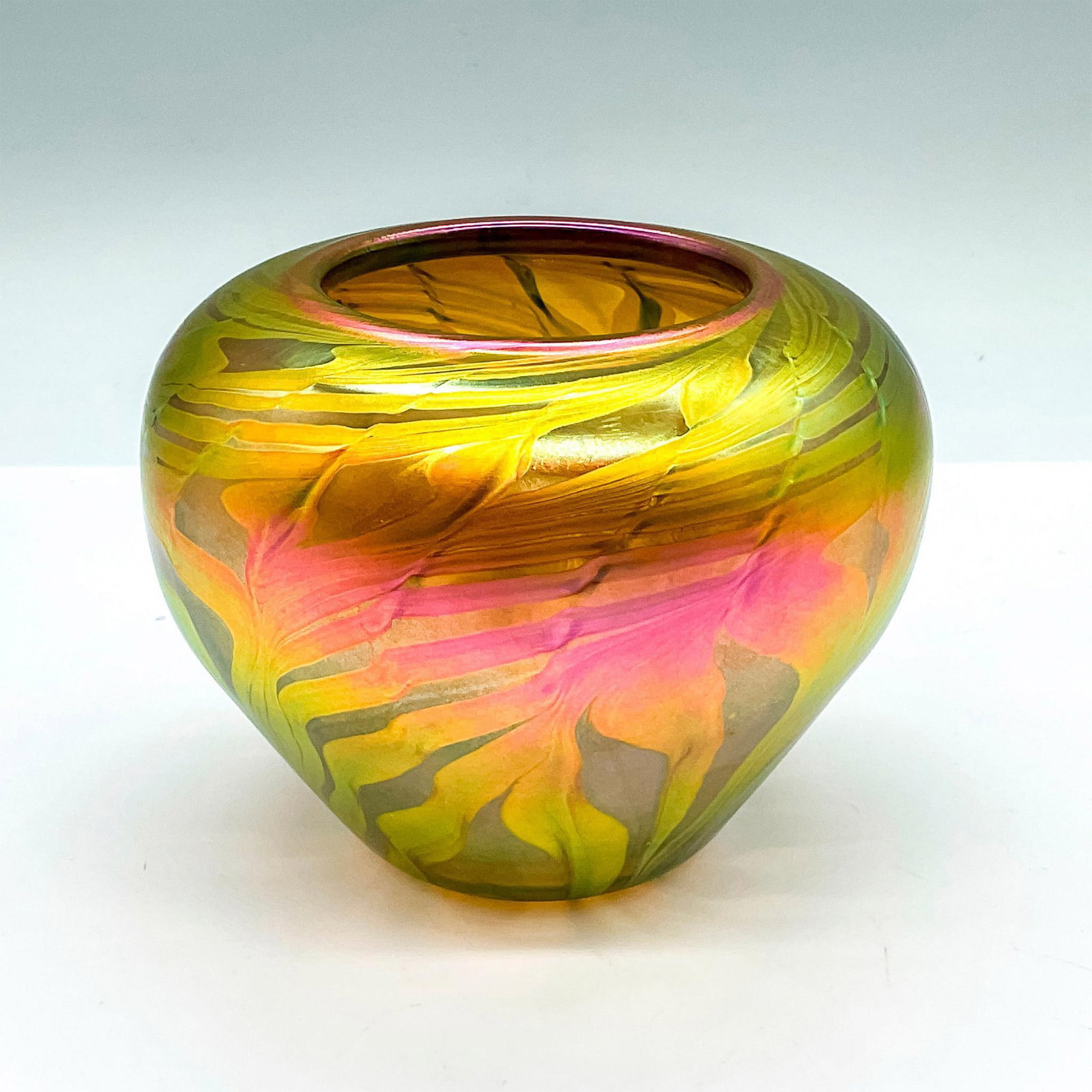 Lundberg Studios Art Glass Luster Vase (1 of 3)