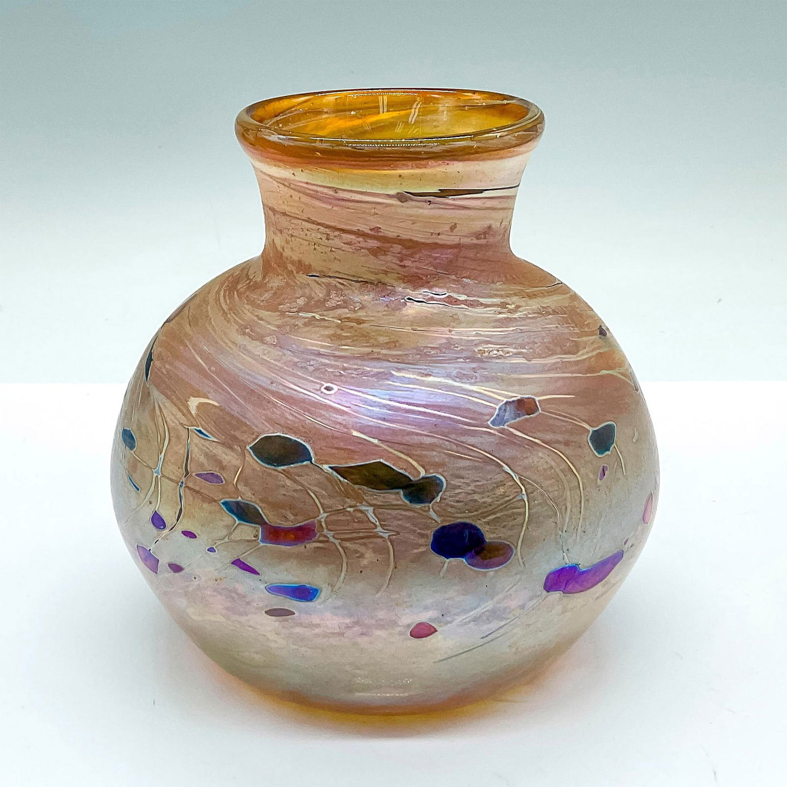 Marco Jerman Art Glass Iridescent Vase (1 of 3)
