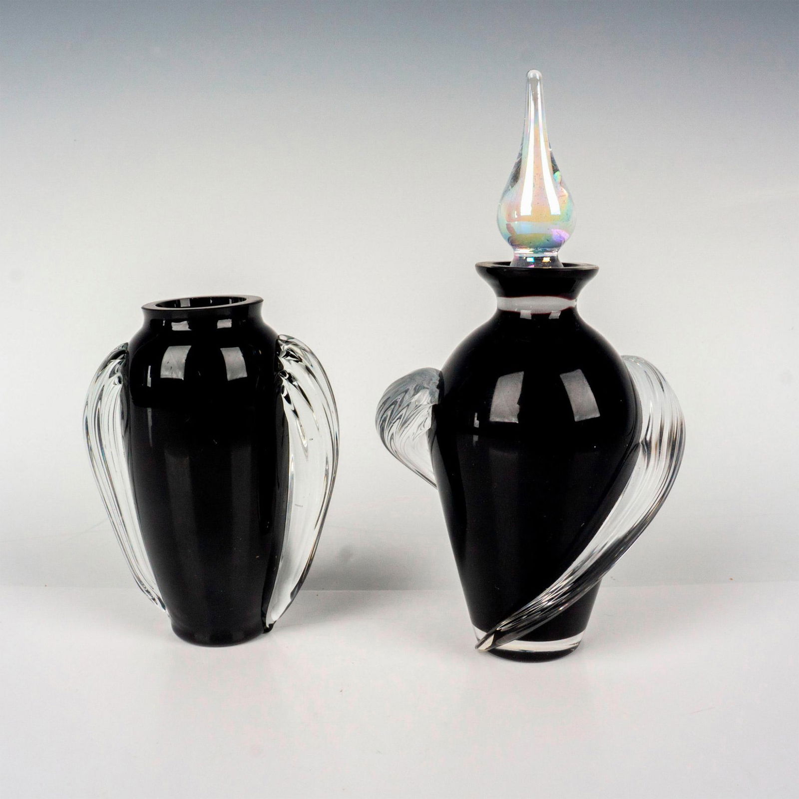 2pc Italian Art Glass Vase + Perfume Bottle (1 of 2)