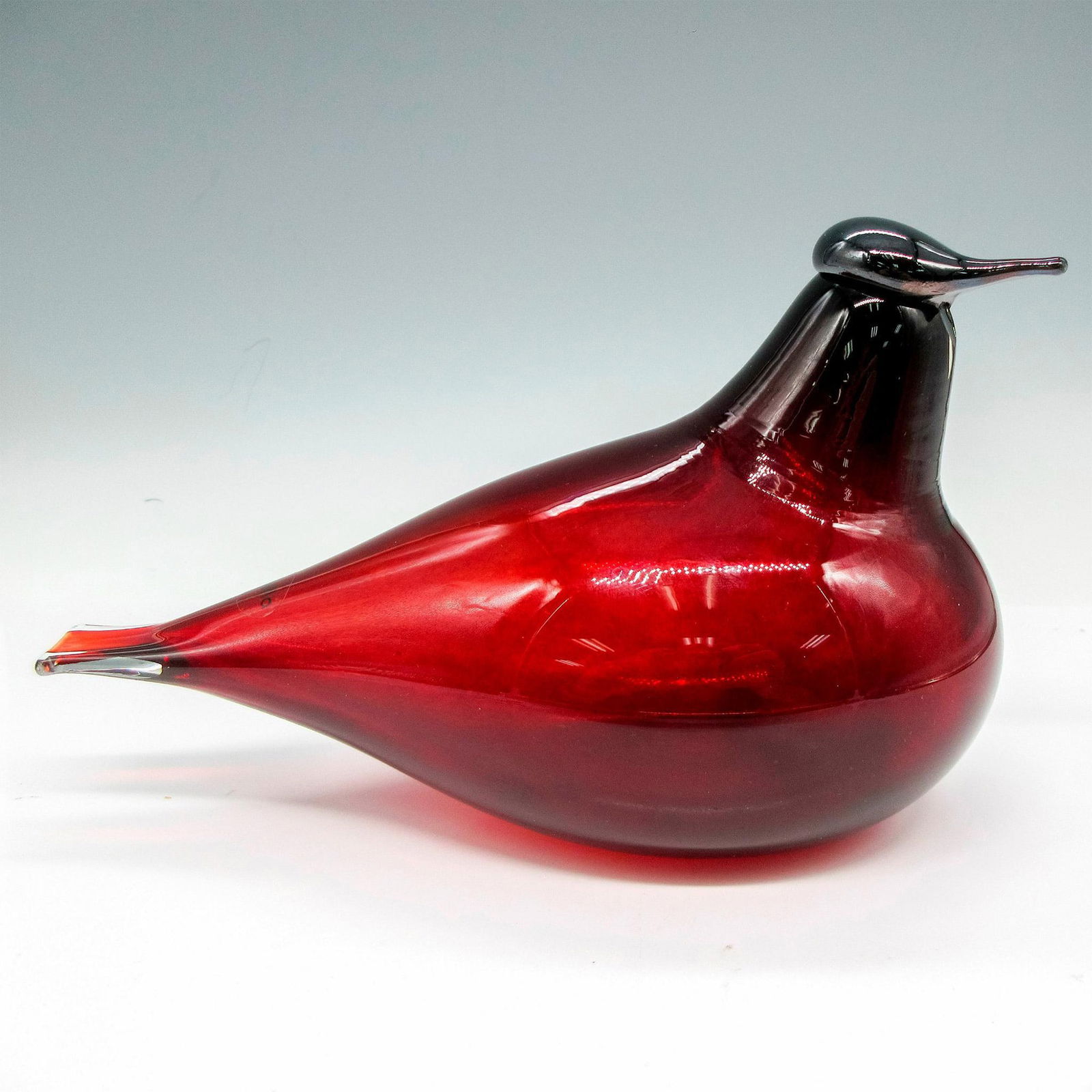 Muurla Art Glass Figurine, Ruby Bird (1 of 3)
