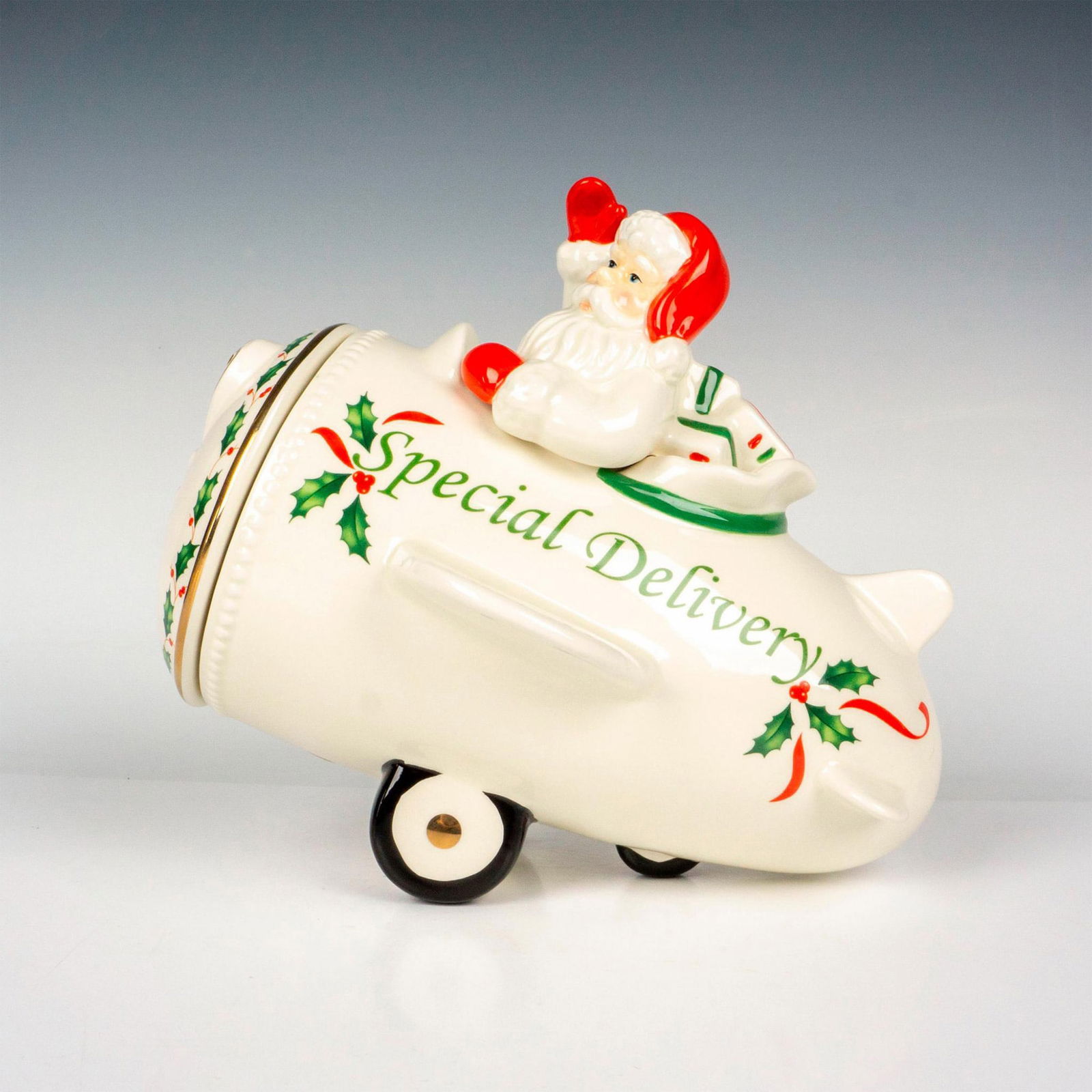 Lenox Porcelain Cookie Jar, Santa's Special Delivery (1 of 4)