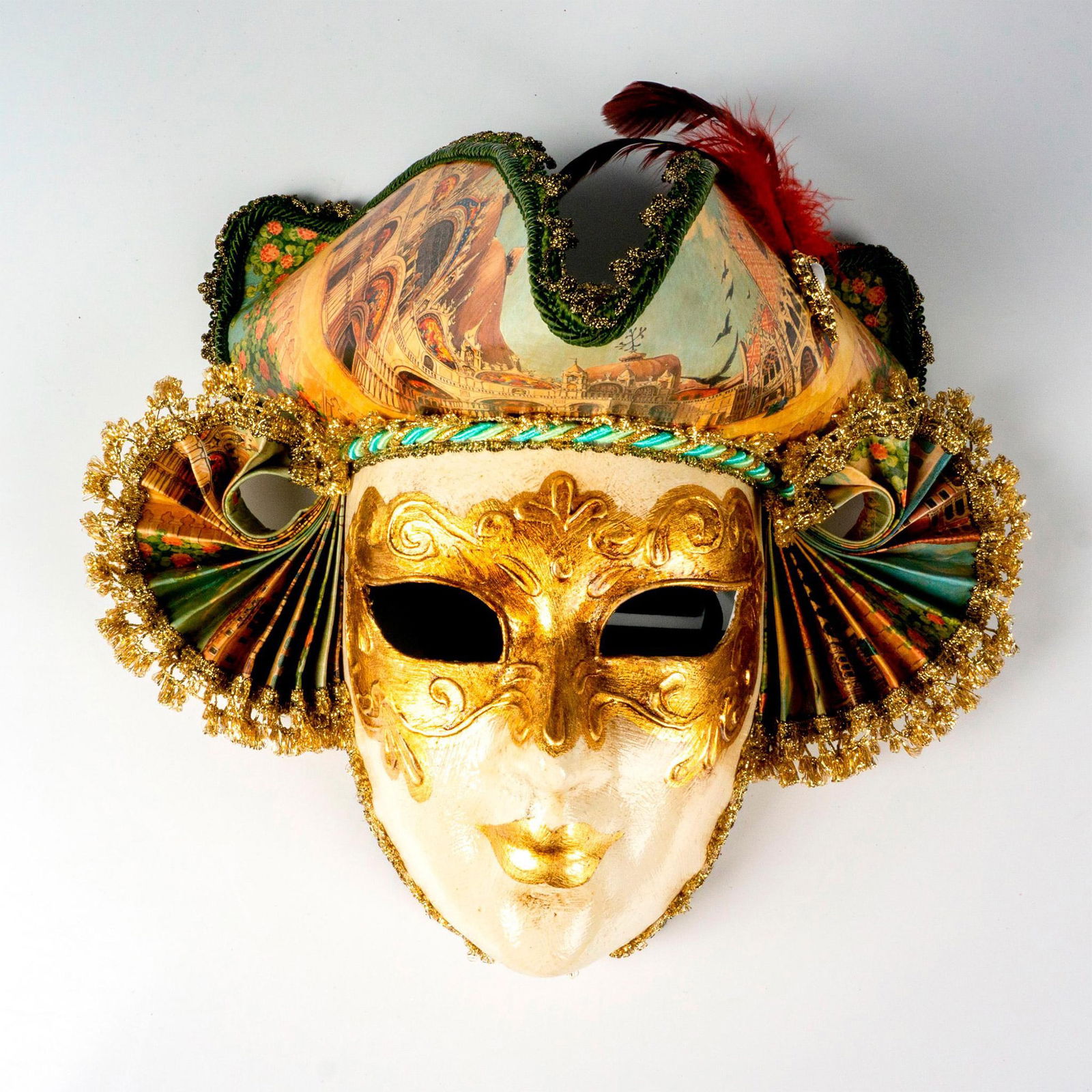 Giogia Signed Authentic Venetian Mask Sculpture, Casanova (1 of 4)