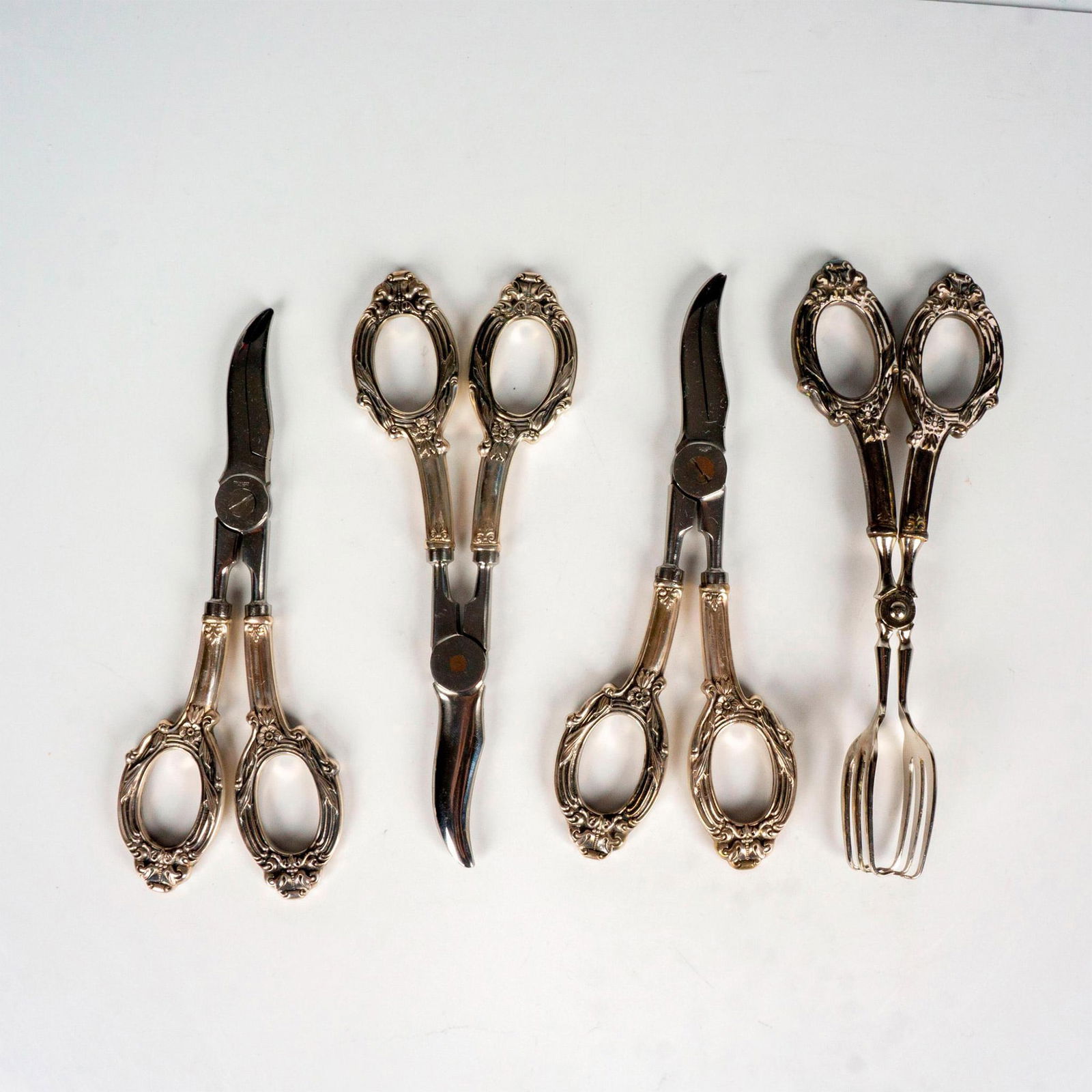 4pc Sterling Silver Italian and German Shears and Tong (1 of 2)
